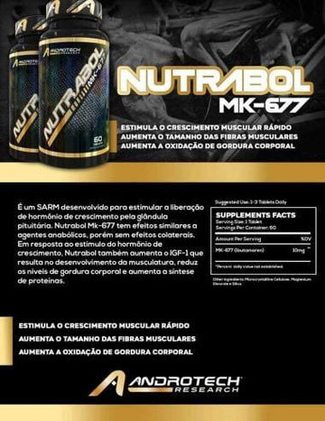 Kit 3 x Nutrobal MK-677 (60 Tablets) - Androtech